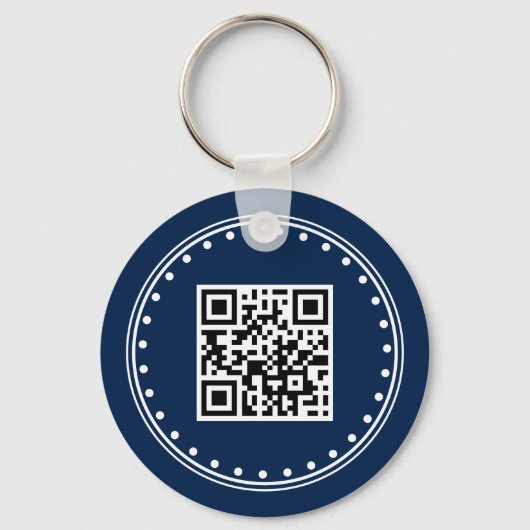 Business Brand and QR Code Logo Keychain (Achterkant)