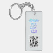 Business Brand and QR Code Logo Keychain (Voorkant Links)