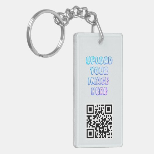 Business Brand and QR Code Logo Keychain (Voorkant Links)