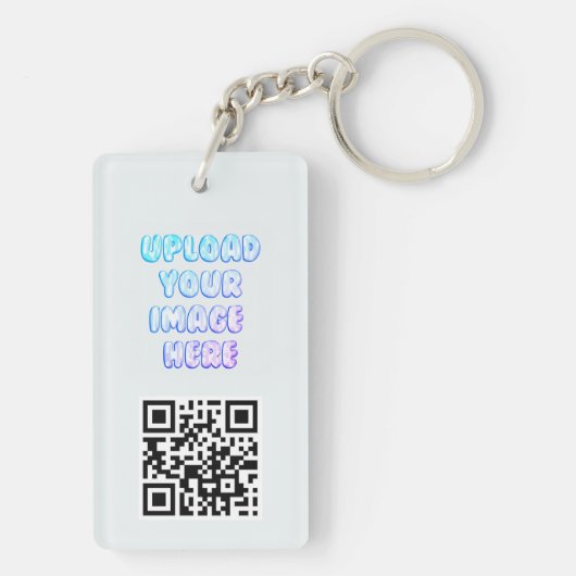 Business Brand and QR Code Logo Keychain (achterkant)