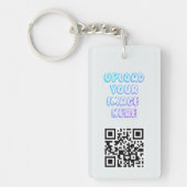 Business Brand and QR Code Logo Keychain (Voorkant)