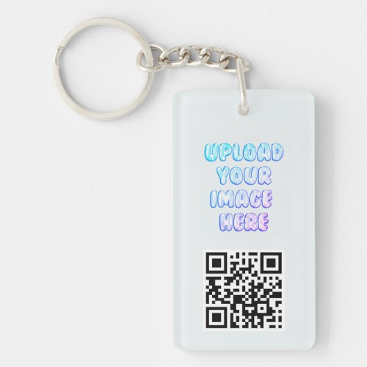 Business Brand and QR Code Logo Keychain (Voorkant)