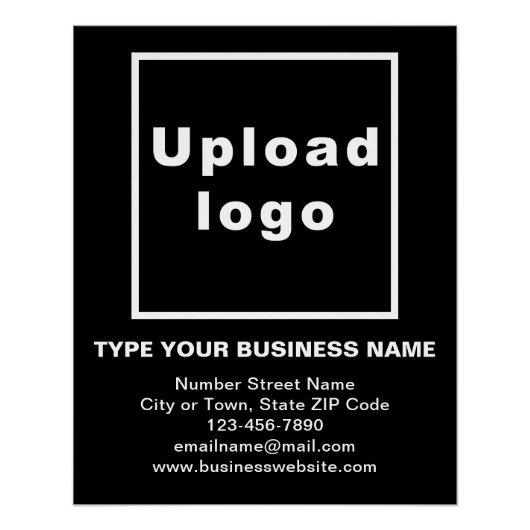 Business Brand Black Glossy Poster (Voorkant)