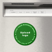 Business Brand Green Round Shape Magnet (Insitu (Vaatwasser))