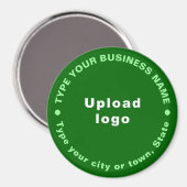 Business Brand Green Round Shape Magnet (Voorkant / Achterkant)