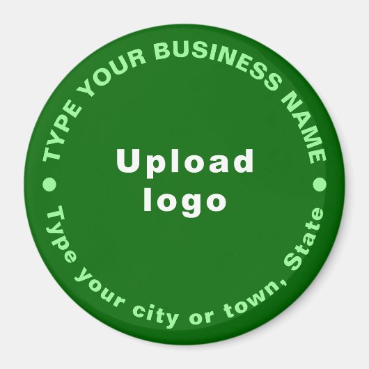 Business Brand Green Round Shape Magnet (Voorkant)