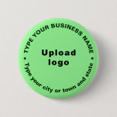 Business Brand Light Green Round-Button Ronde Button 5,7 Cm (Voorkant)