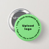 Business Brand Light Green Round-Button Ronde Button 5,7 Cm (Voorkant /achterkant)