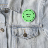 Business Brand Light Green Round-Button Ronde Button 5,7 Cm (In situ)