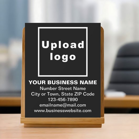 Business Brand on Black Acrylic Sign Acryl Bord