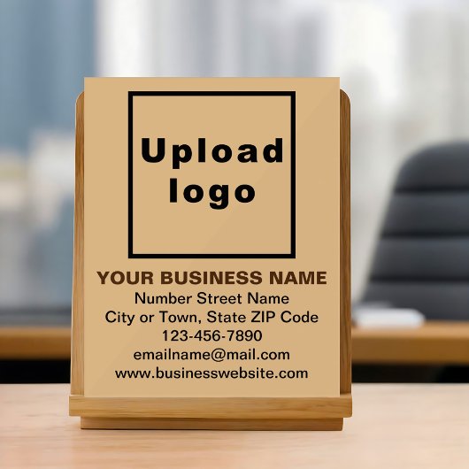 Business Brand on Light Brown Acrylic Sign Acryl Bord