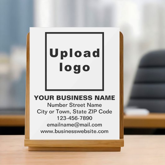 Business Brand on White Acrylic Sign Acryl Bord