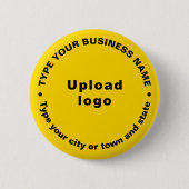 Business Brand Yellow Round Button (Voorkant)