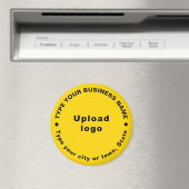 Business Brand Yellow Round Shape Magnet (Insitu (Vaatwasser))