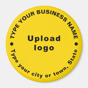 Business Brand Yellow Round Shape Magnet