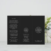 Business Branded Moderne Zwart Gevouwen Brochure (Staand voorkant)