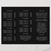 Business Branded Moderne Zwart Gevouwen Brochure (Achterkant)