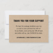 Business Branding Company Logo Kraft Bedankt (Achterkant)