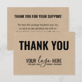 Business Branding Company Logo Kraft Bedankt (Voorkant / Achterkant)