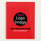 Business Branding Customizable Red Planner (Voorkant)