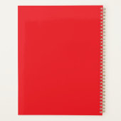 Business Branding Customizable Red Planner (Achterkant)