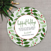 Business branding - Grijs Groen Botanisch Geluk Feestdagenkaart