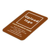 Business Brown Flexible Photo Magnet Magneet (Linkerzijde)
