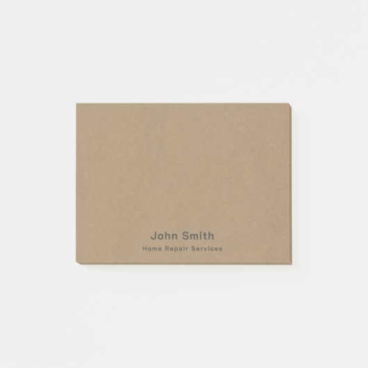 Business Brown Kraft Post-it® Notes (Voorkant)