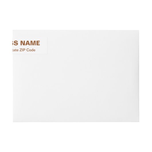 Business Brown-teksten over witterugzendadres (Voorkant)