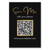 Business | Bruiloft QR Code Tafel Kaart (Voorkant)
