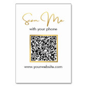 Business | Bruiloft QR Code Tafel Kaart (Voorkant)