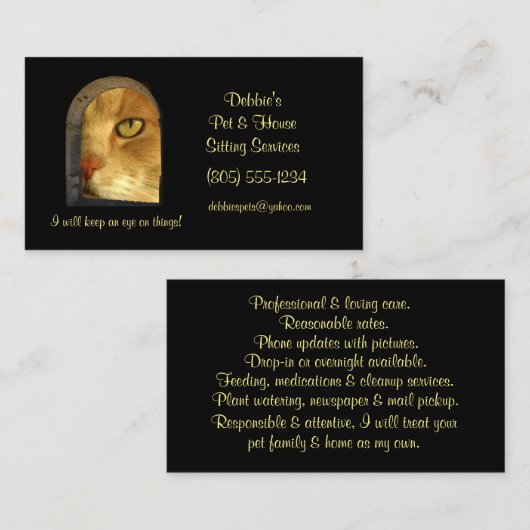 Business Busine voor Cute en Fun House en Pet Visitekaartje (Voorkant / Achterkant)