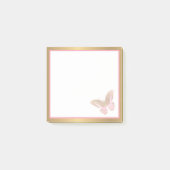 Business Butterfly roze Gold 3x3 Post-it® Notes (Voorkant)
