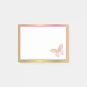 Business Butterfly roze Gold 4x3 Post-it® Notes (Voorkant)