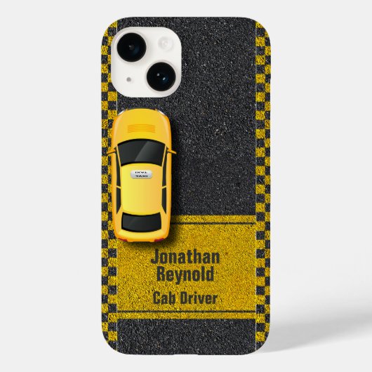 Business Cab Driver Service Yellow Taxi Case-Mate iPhone Case (Achterkant)