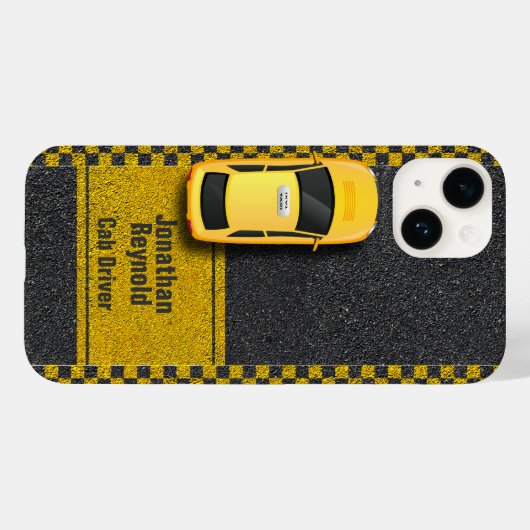 Business Cab Driver Service Yellow Taxi Case-Mate iPhone Case (Achterkant (horizontaal))