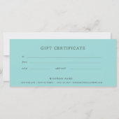 Business Cadeaubon Blauwgroen Silver Glitter (Achterkant)