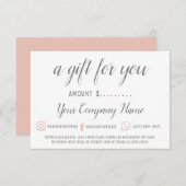 Business Cadeaubon gewoon Logo wit (Voorkant / Achterkant)