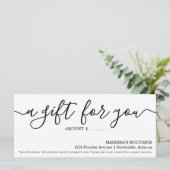 Business Cadeaubon | Gewoon recht (Staand voorkant)