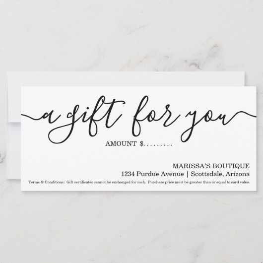 Business Cadeaubon | Gewoon recht (Voorkant)