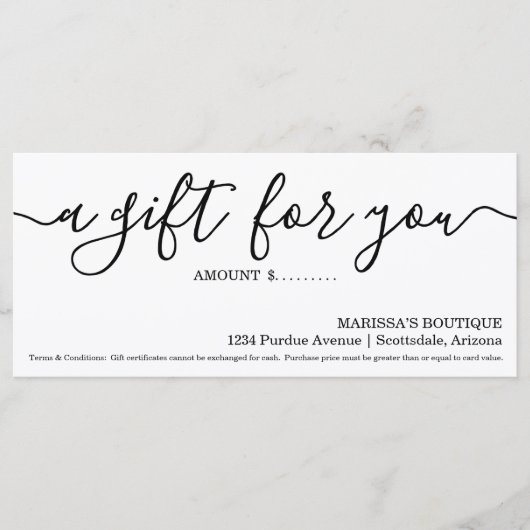 Business Cadeaubon | Gewoon recht (Voorkant)