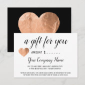 Business Cadeaubon Gewoon zwart wit hart (Voorkant / Achterkant)