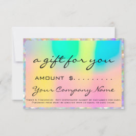 Business Cadeaubon Holograaf Roze Logo