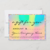 Business Cadeaubon Holograaf Roze Logo (Voorkant)