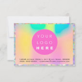 Business Cadeaubon Holograaf Roze Logo (Achterkant)