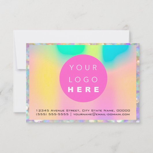 Business Cadeaubon Holograaf Roze Logo (Achterkant)