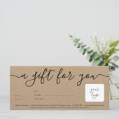 Business Cadeaubon met Logo | Gewoon recht (Staand voorkant)