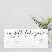 Business Cadeaubon met Logo | Gewoon recht (Staand voorkant)
