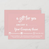 Business Cadeaubon Online Winkelpoeder (Voorkant / Achterkant)