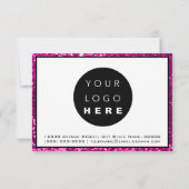 Business Cadeaubon Paars Roze White Logo (Achterkant)